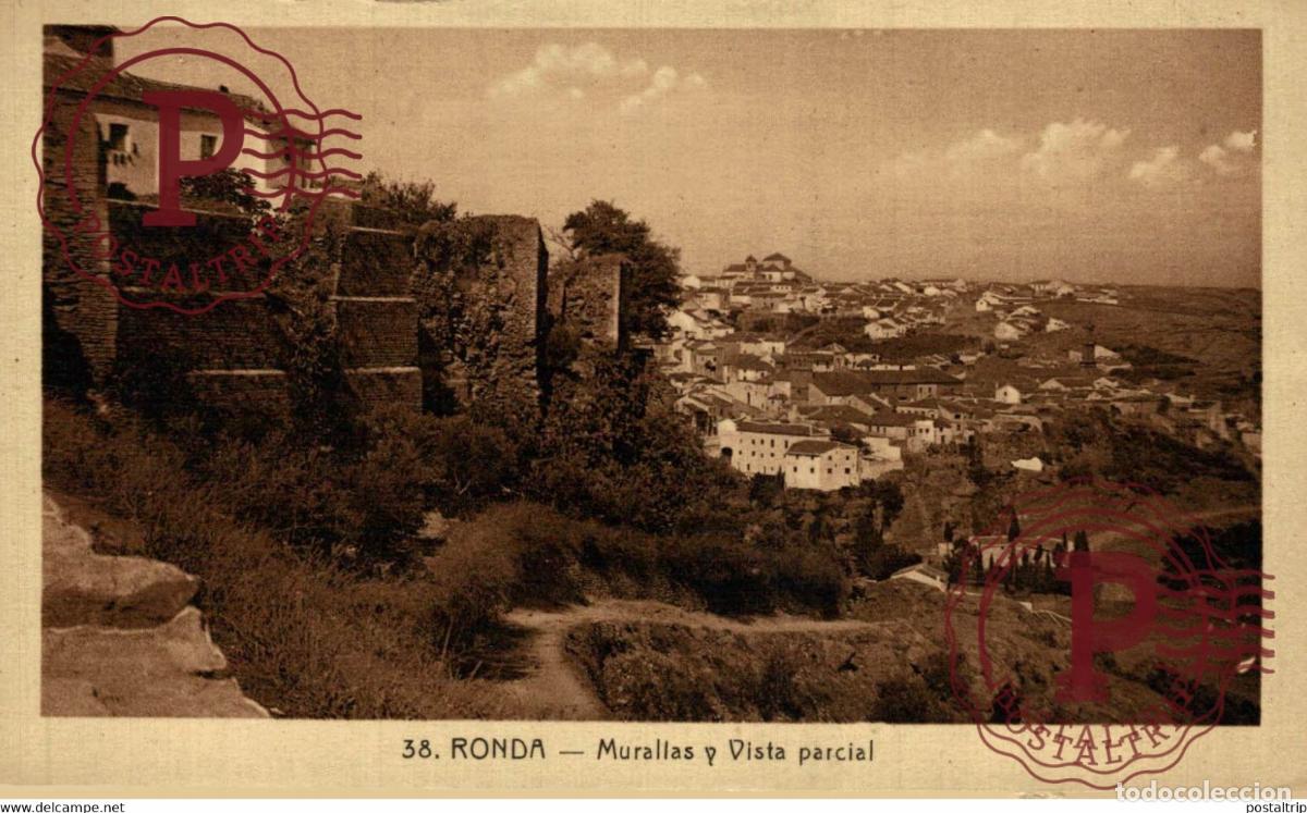 Cartes Postales: M&Aacute;LAGA. RONDA. MURALLAS Y VISTA PARCIAL.