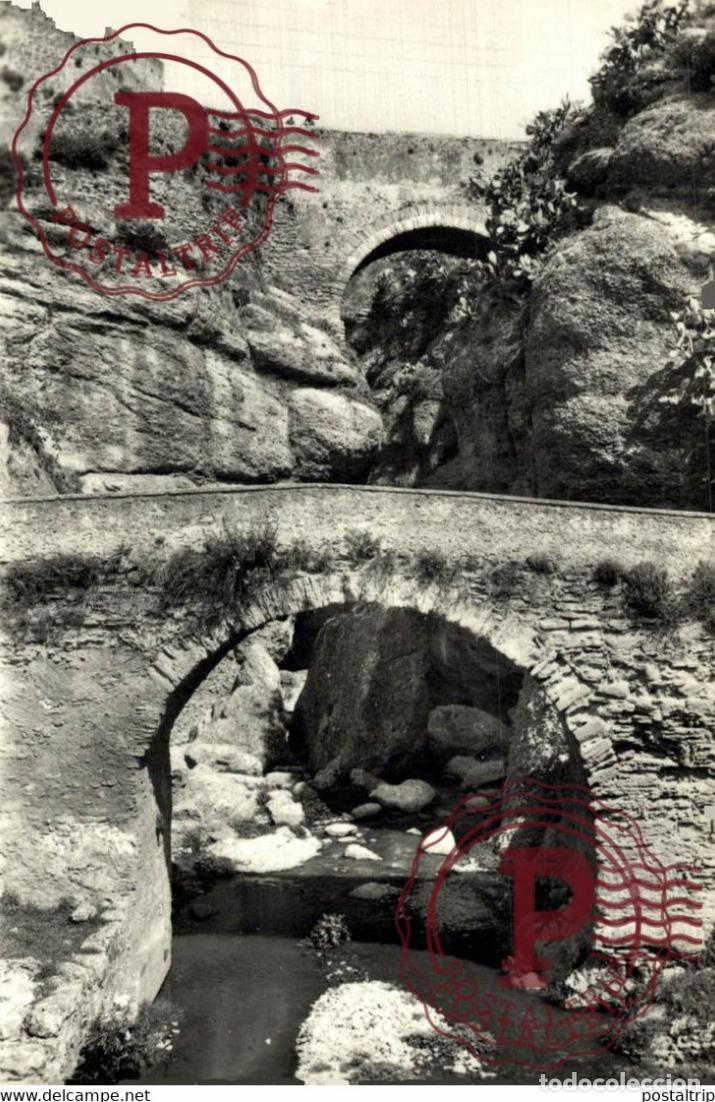 Cartes Postales: MALAGA. RONDA. PUENTES ARABE Y ROMANO.