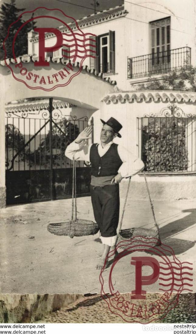 Postales: M&aacute;laga - Vendedor de Boquerones. Andalucia Espa&ntilde;a