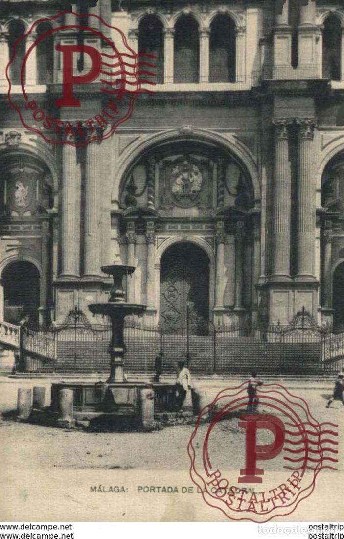 Postales: M&aacute;laga - Portada de la Catedral. Andalucia Espa&ntilde;a