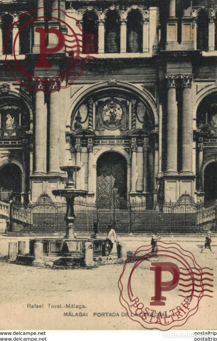 Postales: M&aacute;laga - Portada de la Catedral. Andalucia Espa&ntilde;a