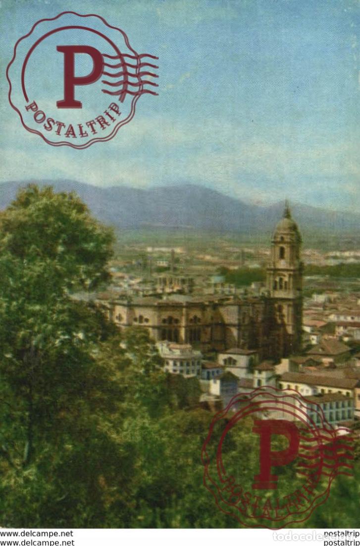 Postales: M&aacute;laga - Vista Parcial y Catedral. Andalucia Espa&ntilde;a
