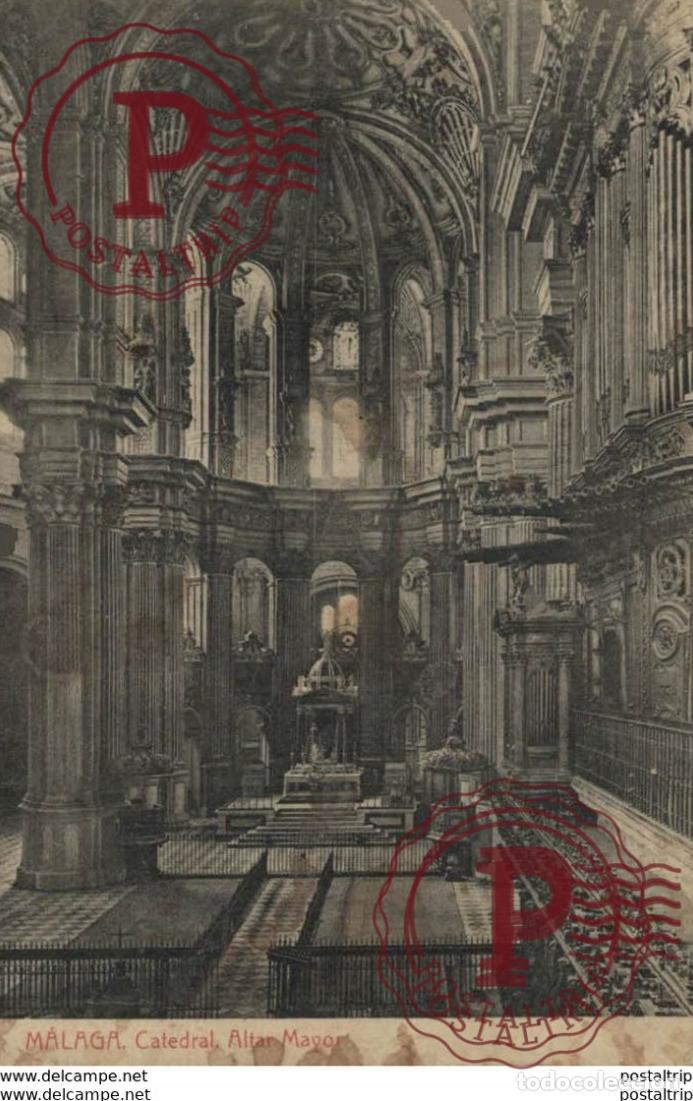 Postales: M&aacute;laga - La Catedral, Altar Mayor. Andalucia Espa&ntilde;a