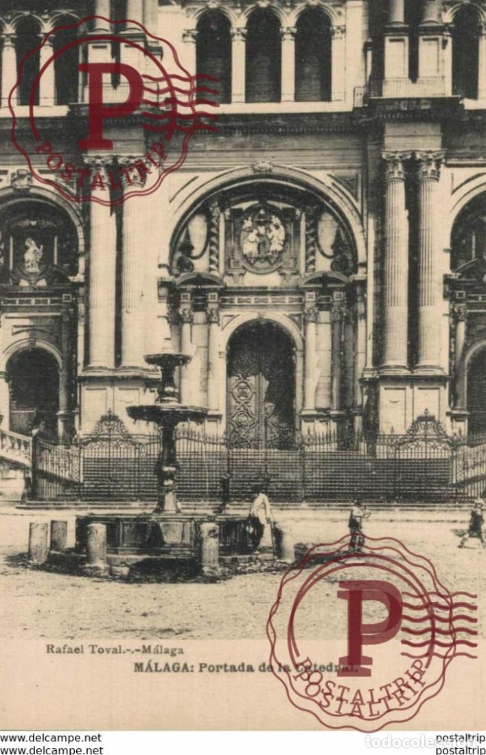 Postcards: M&aacute;laga - Portada de la Catedral . Andalucia Espa&ntilde;a