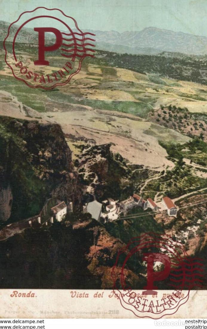 Postcards: M&aacute;laga - Vista del Tajo desde el Puente. Andalucia Espa&ntilde;a