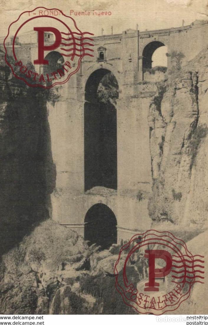 Postcards: M&aacute;laga - Ronda, Puente Nuevo. Andalucia Espa&ntilde;a