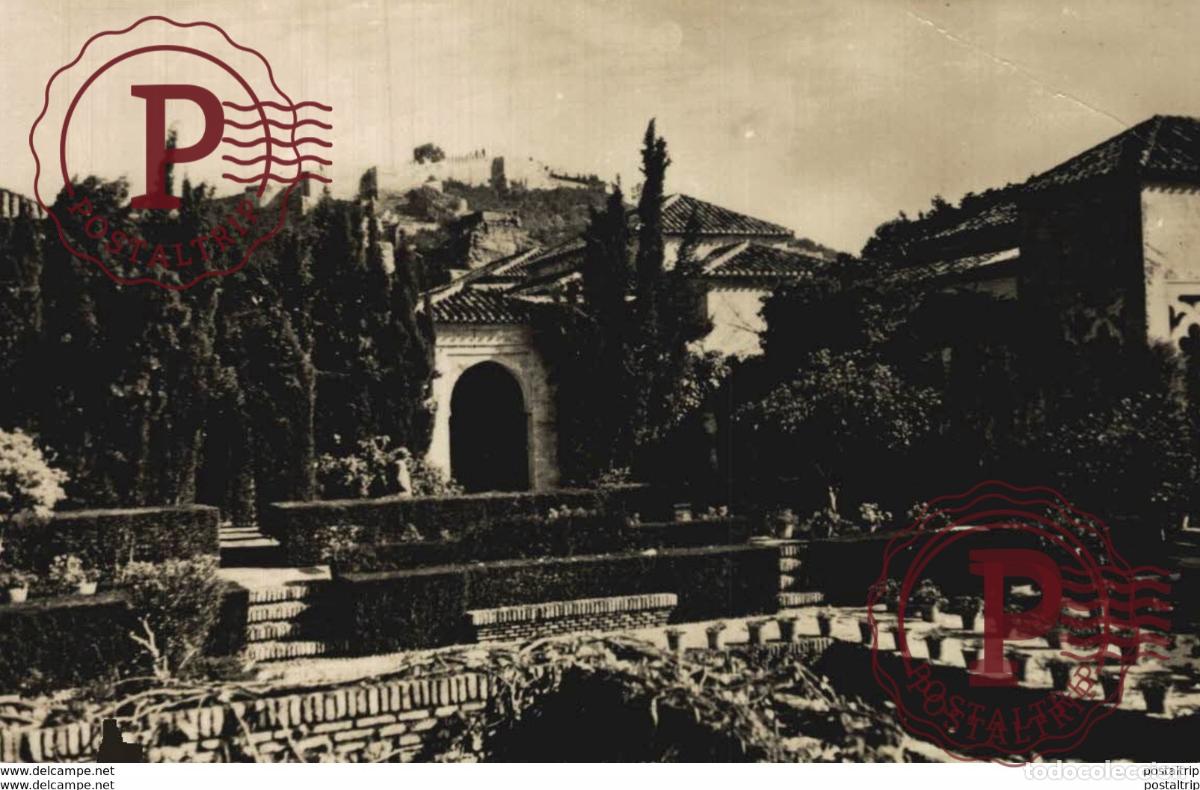 Postales: M&aacute;laga - Jardines de la Alcazaba. Andalucia Espa&ntilde;a