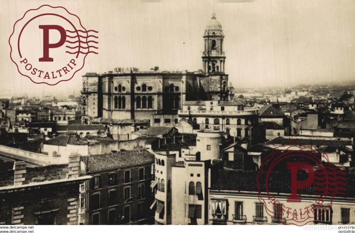 Postales: M&aacute;laga - Vista Parcial, Catedral. Andalucia Espa&ntilde;a