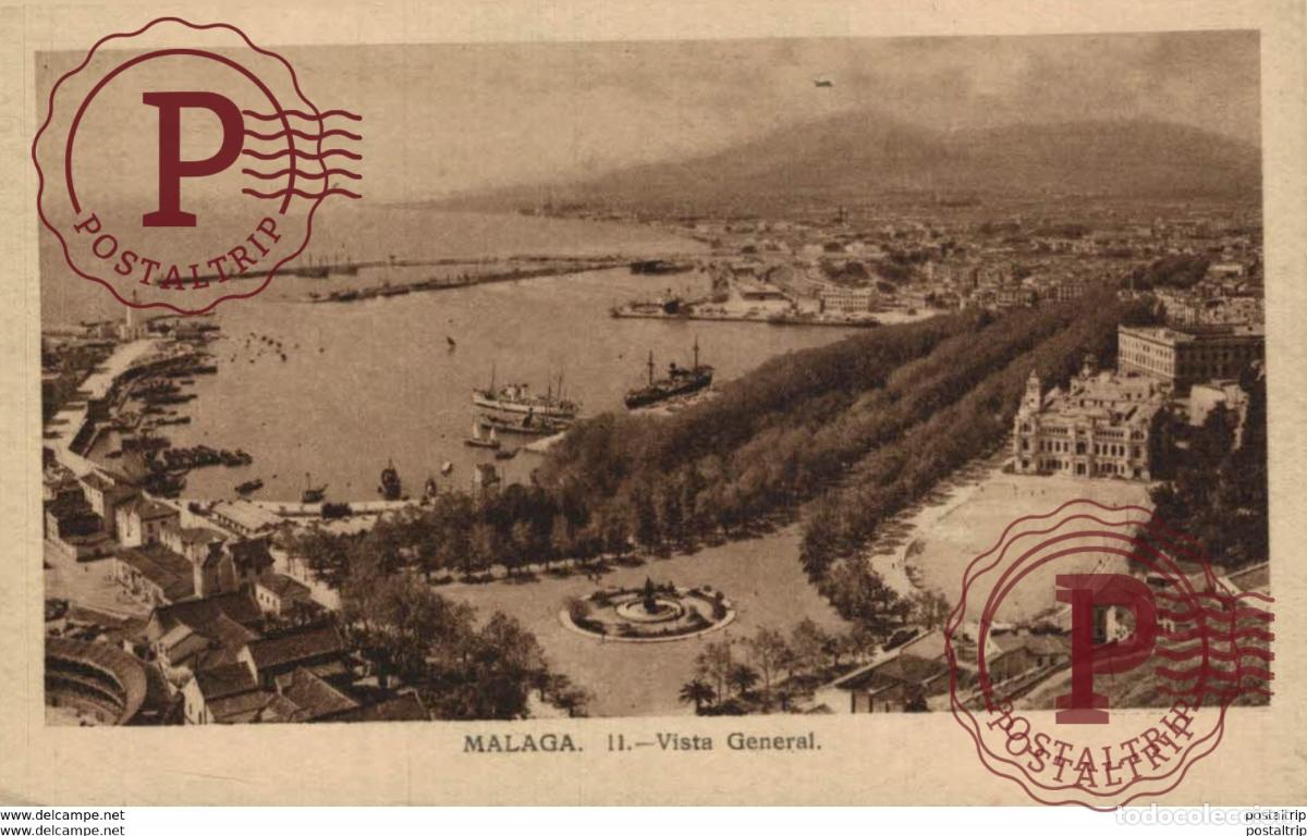 Postales: M&aacute;laga -Vista General. Andalucia Espa&ntilde;a