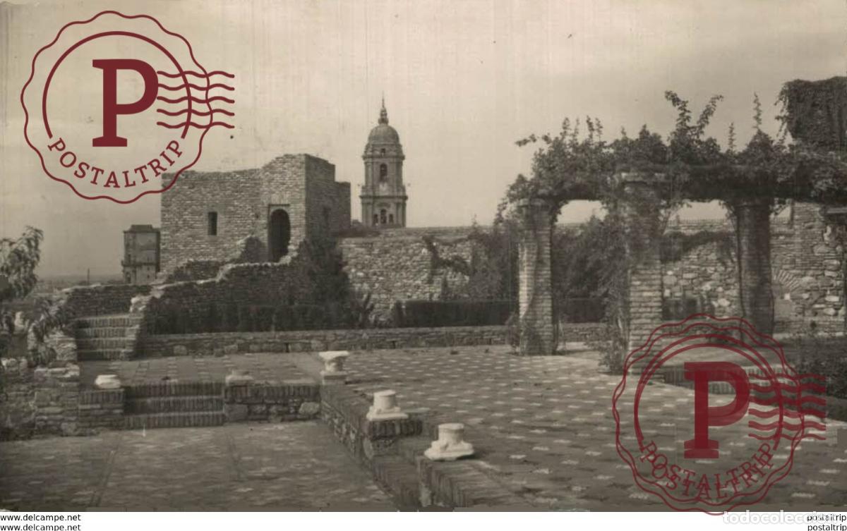 Postales: M&aacute;laga - Palacio interior de La Alcazaba. Andalucia Espa&ntilde;a