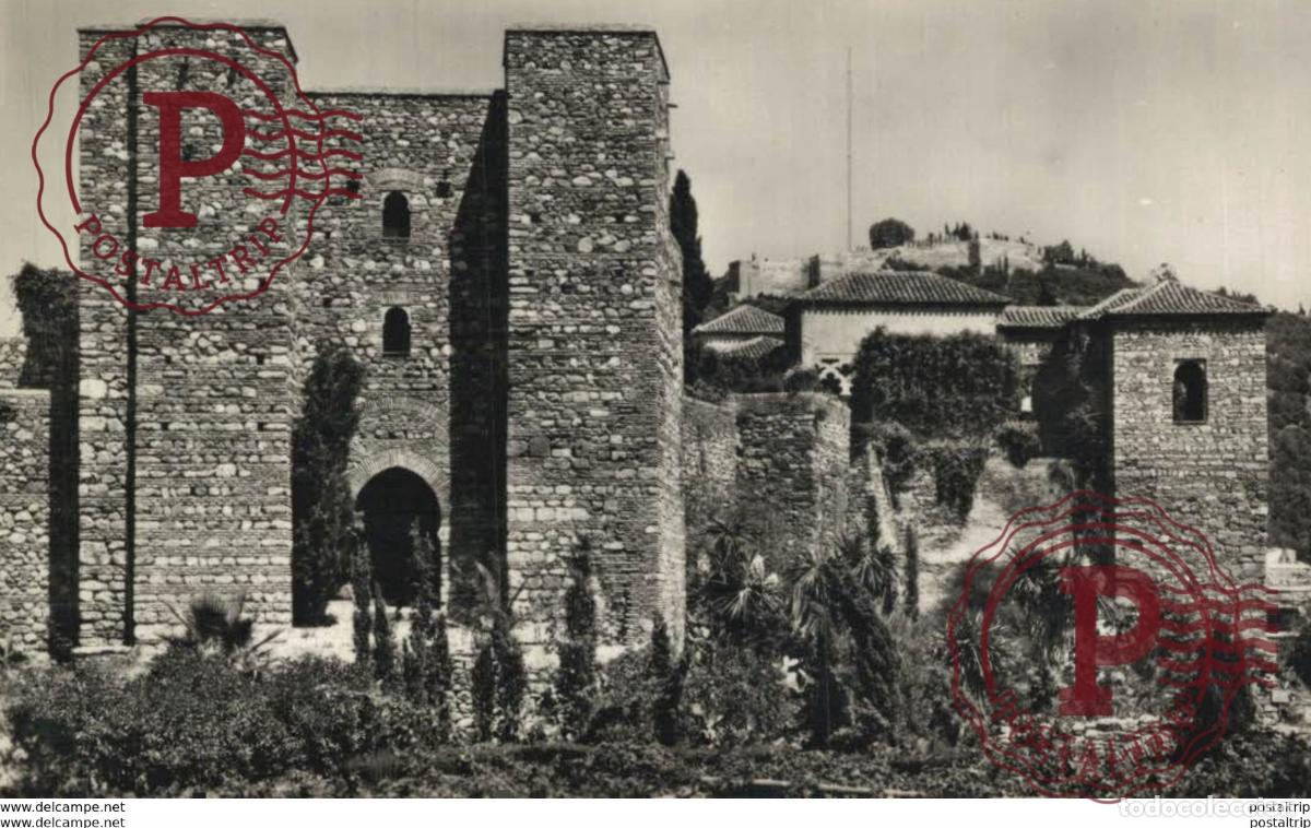 Postales: M&aacute;laga - Alcazaba, Puerta de Granada. Andalucia Espa&ntilde;a