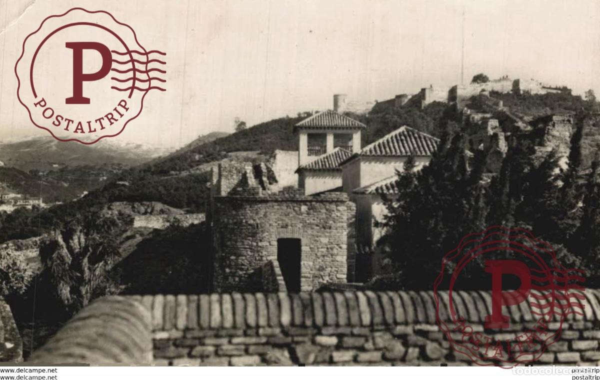 Postales: M&aacute;laga - Alcazaba y Castillo. Andalucia Espa&ntilde;a