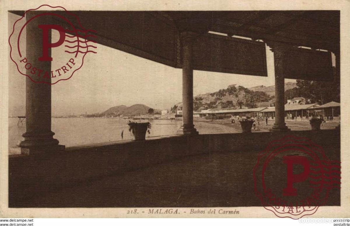 Postales: M&aacute;laga - Ba&ntilde;os del Carmen. Andalucia Espa&ntilde;a