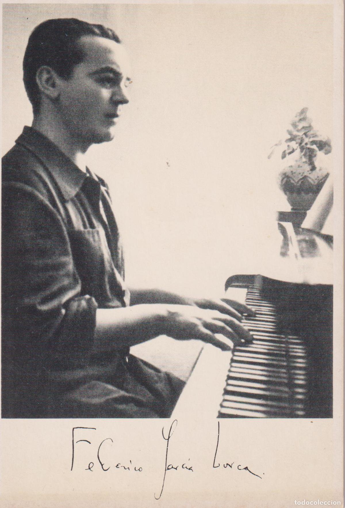 Postales: FEDERICO GARCIA LORCA, TOCANDO EL PIANO, VERANO DE 1935 - PATRONATO CULT.GARCIA LORCA - S/C