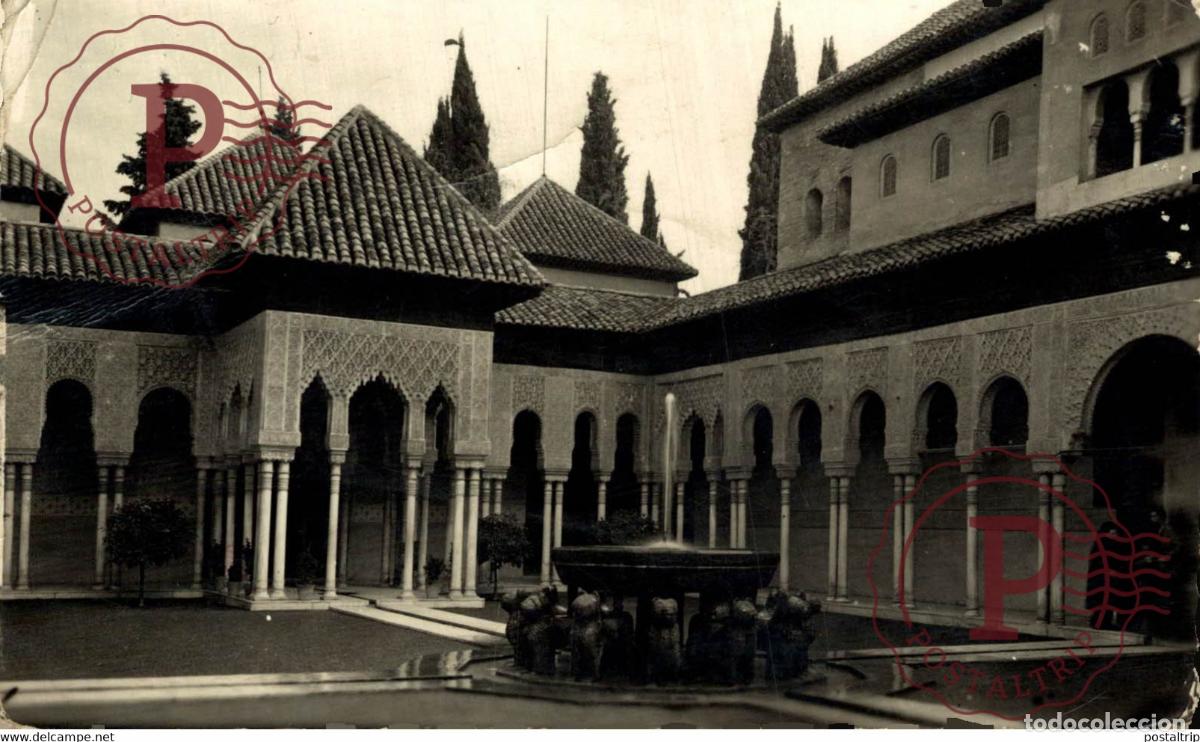 Postales: GRANADA PATIO DE LOS LEONES ANDALUCIA GRANADA ESPA&Ntilde;A ESPAGNE