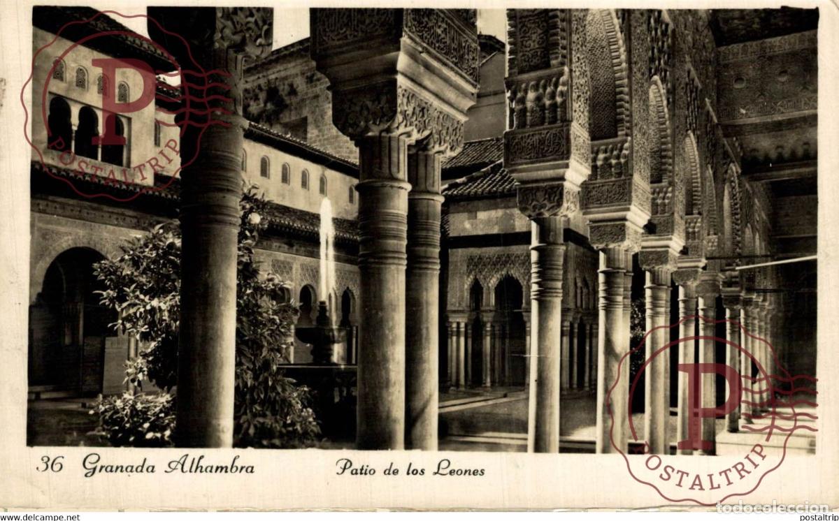 Postales: GRANADA ALHAMBRA PATIO DE LOS LEONES ANDALUCIA GRANADA ESPA&Ntilde;A ESPAGNE