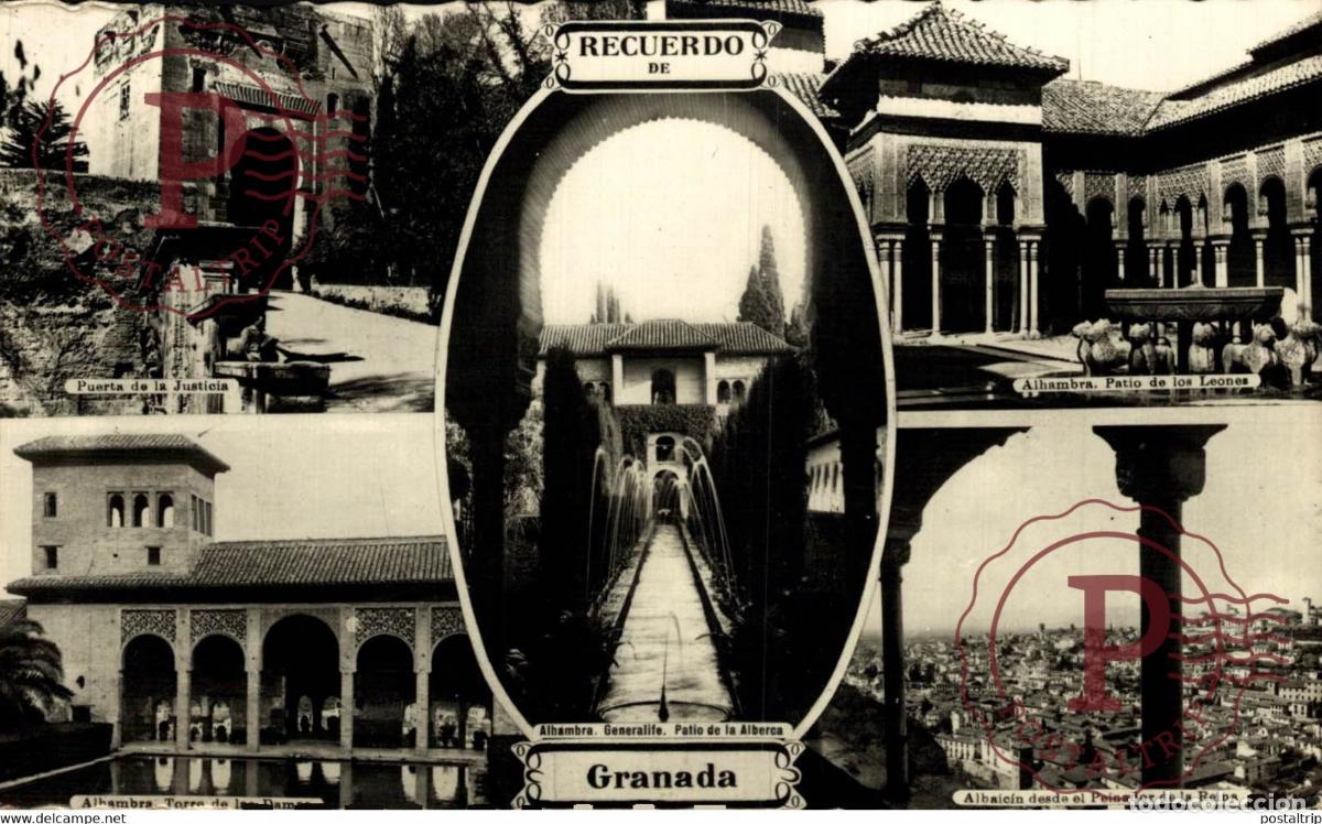 Postcards: GRANADA RECUERDO ANDALUCIA GRANADA ESPA&Ntilde;A ESPAGNE