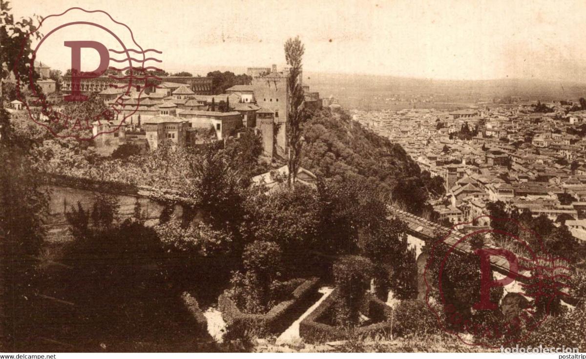 Postkarten: GRANADA LA ALHAMBRA DESDE EL GENERALIFE ANDALUCIA GRANADA ESPA&Ntilde;A ESPAGNE