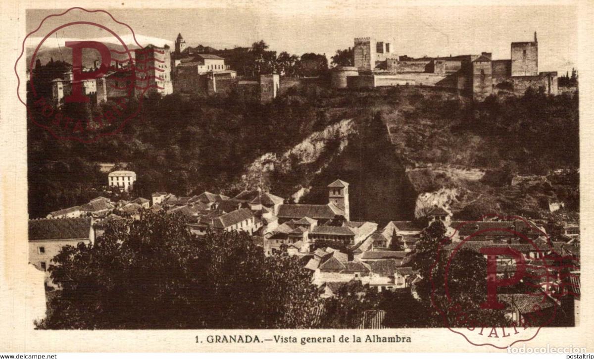 Postkarten: GRANADA VISTA GENERAL DE LA ALHAMBRA ANDALUCIA GRANADA ESPA&Ntilde;A ESPAGNE