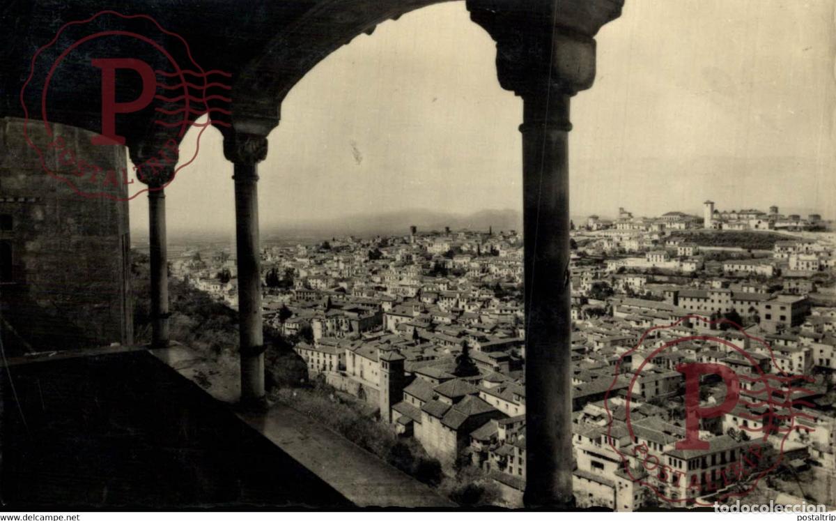 Postkarten: GRANADA ALBAIC&Iacute;N DESDE EL PEINADOR DE LA REINA ANDALUCIA GRANADA ESPA&Ntilde;A ESPAGNE