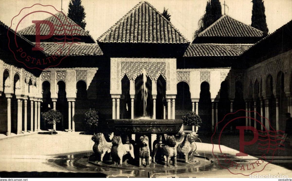 Postkarten: GRANADA ALHAMBRA PATIO DE LOS LEONES ANDALUCIA GRANADA ESPA&Ntilde;A ESPAGNE