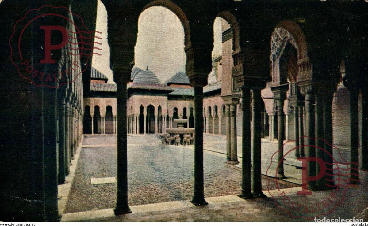 Postkarten: GRANADA ALHAMBRA PATIO DE LOS LEONES ANDALUCIA GRANADA ESPA&Ntilde;A ESPAGNE