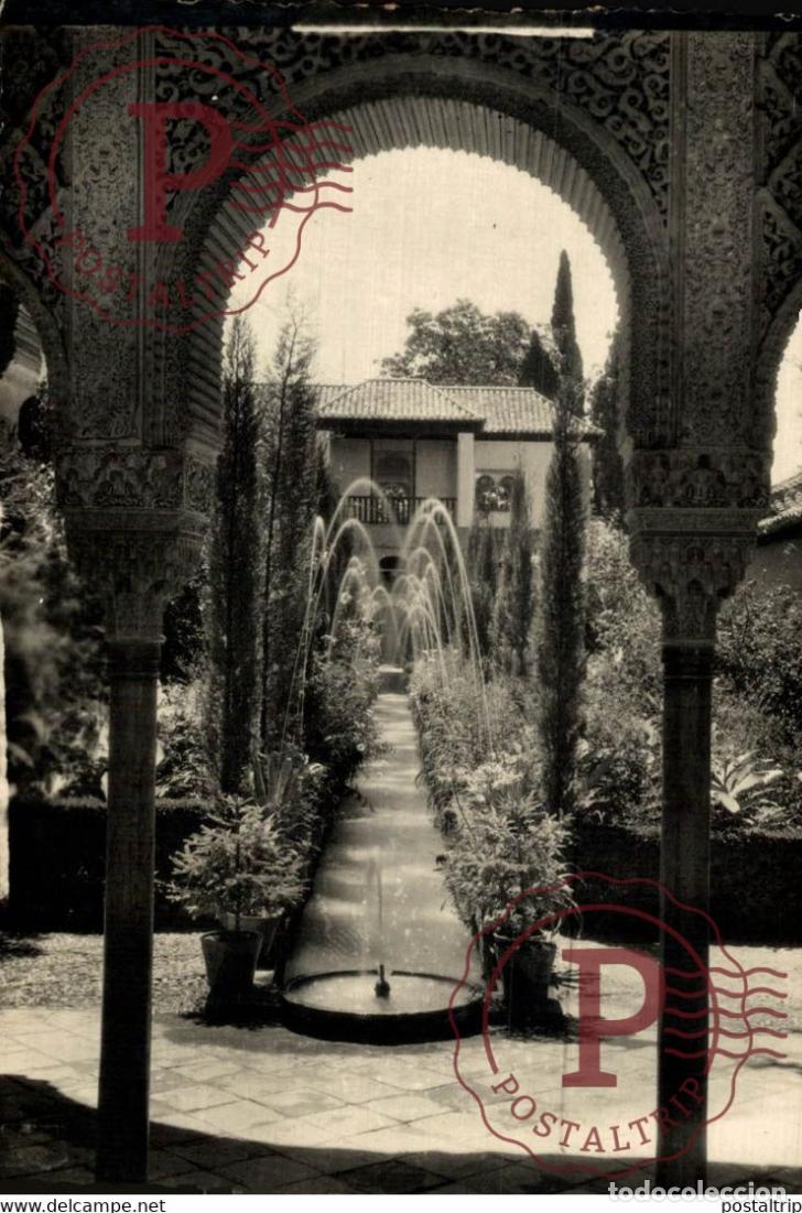 Postais: GRANADA GENERALIFE PATIO DE LOS SURTIDORES ANDALUCIA GRANADA ESPA&Ntilde;A ESPAGNE