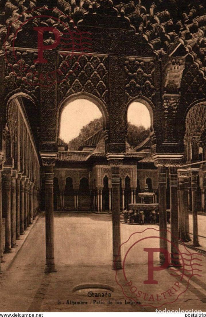 Postkarten: GRANADA ALHAMBRA PATIO DE LOS LEONES ANDALUCIA GRANADA ESPA&Ntilde;A ESPAGNE