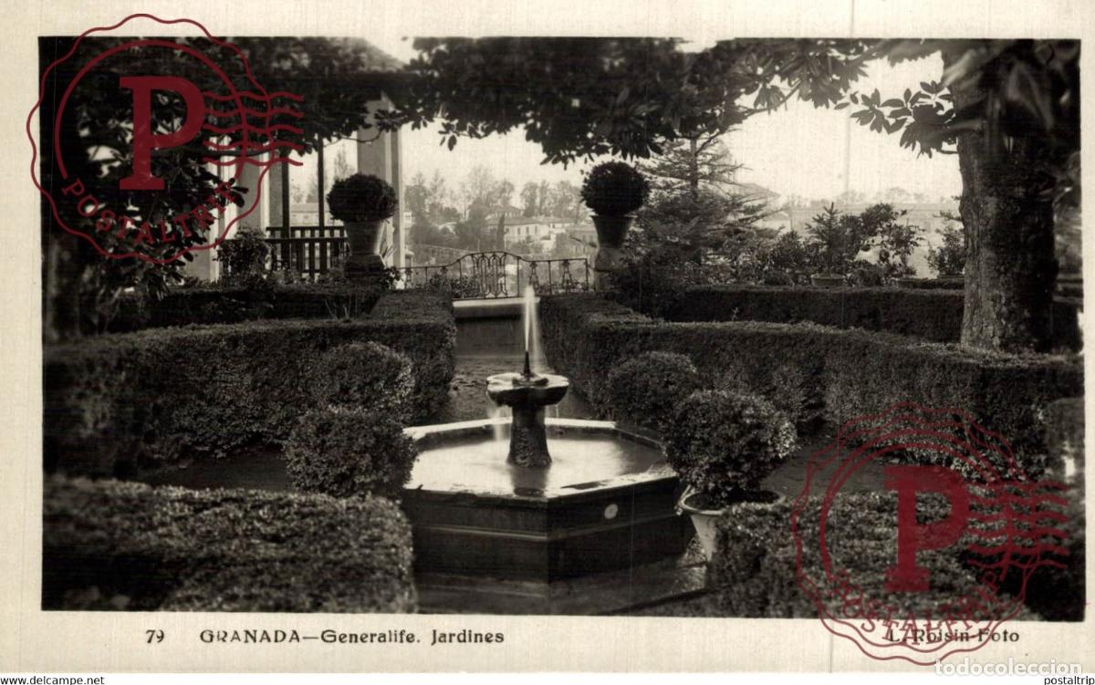 Cartes Postales: GRANADA. GENERALIFE. JARDINES.