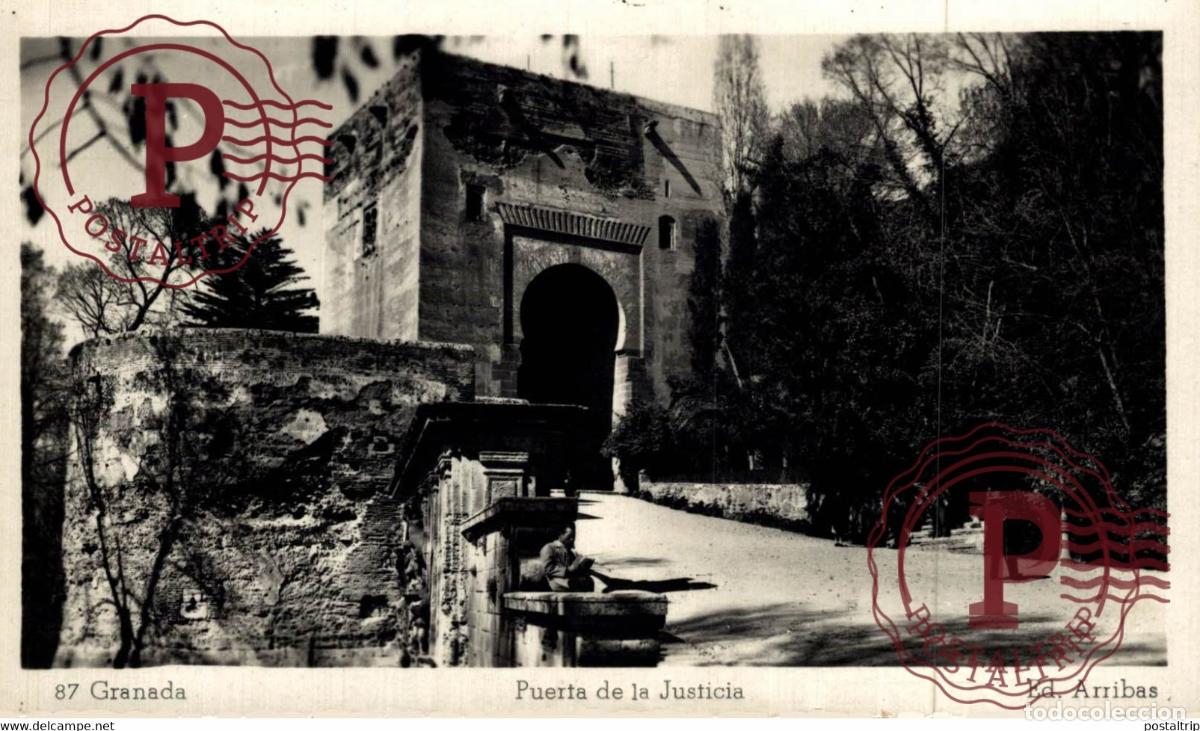 Postales: GRANADA. PUERTA DE LA JUSTICIA. - Foto 1