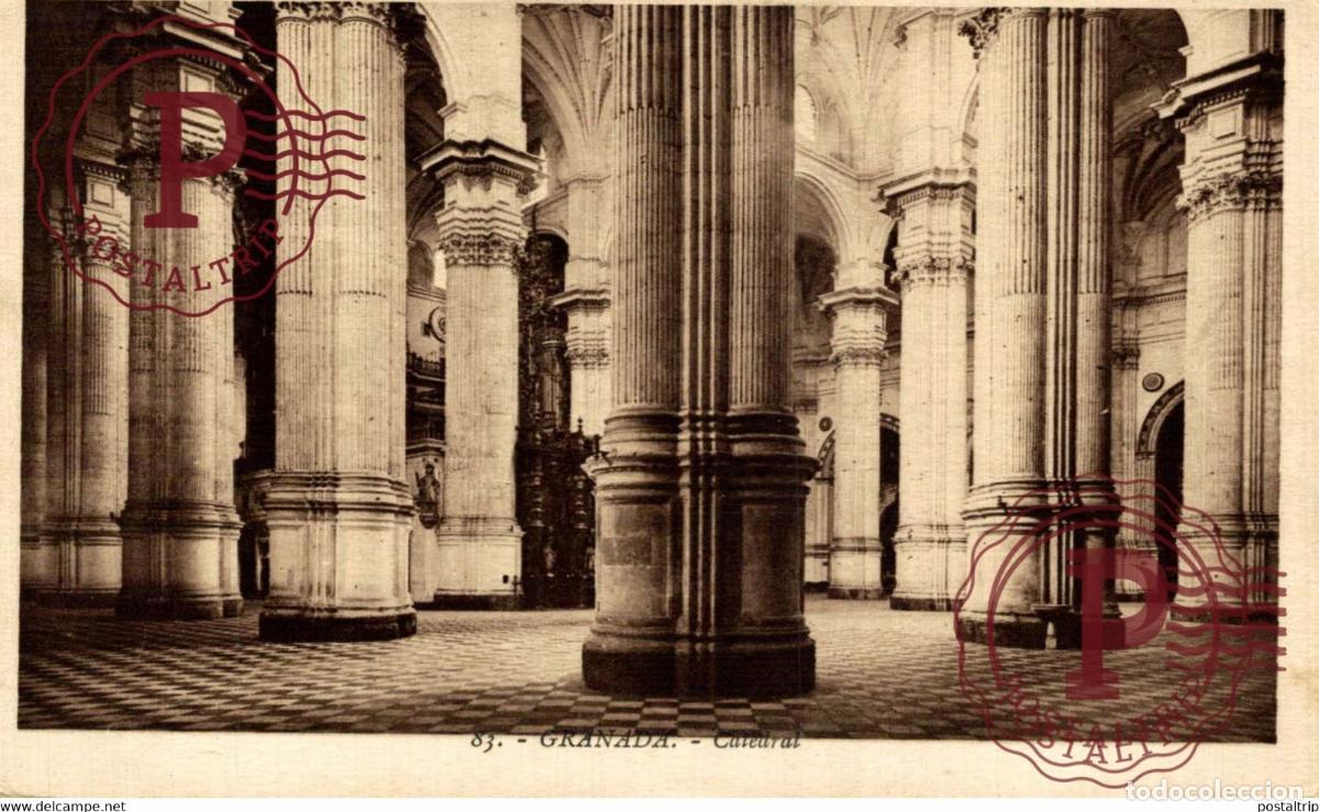 Postkarten: GRANADA CATEDRAL ANDALUC&Iacute;A ESPA&Ntilde;A ESPAGNE