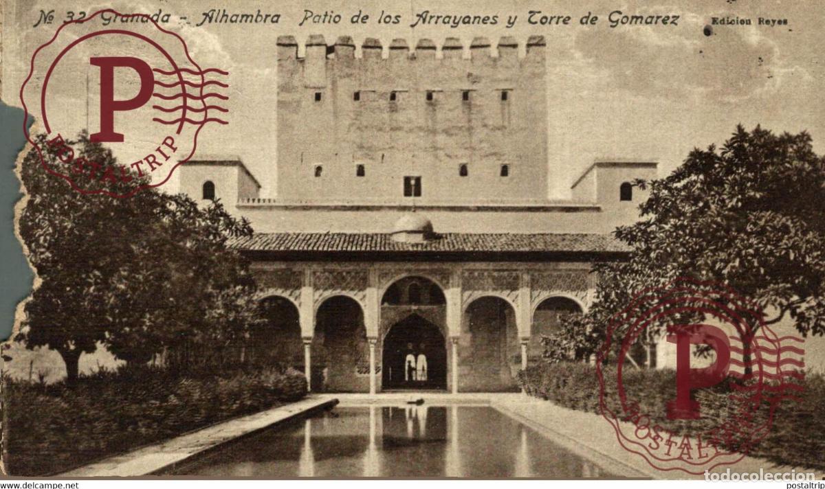 Postkarten: GRANADA ALHAMBRA, PATIO DE LOS ARRAYANES Y TORRE DE GOMAREZ, EDICI&Oacute;N REYES ANDALUC&Iacute;A ESPA&Ntilde;A ESPA