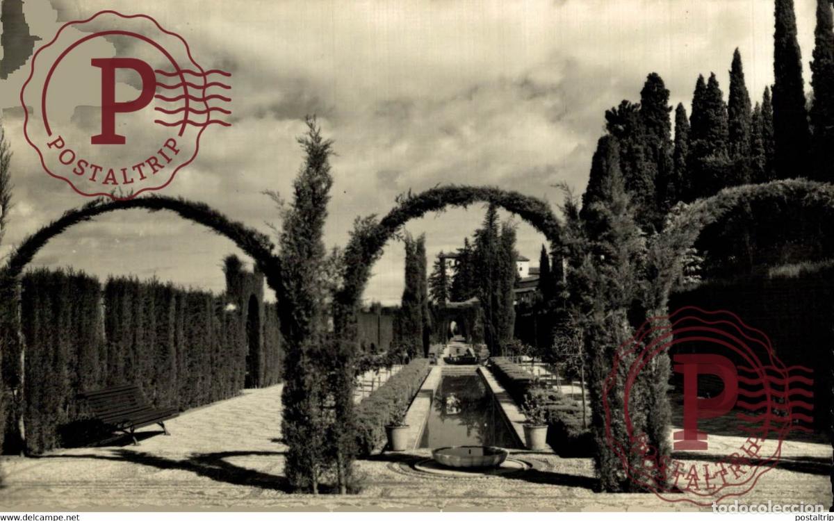 Postkarten: GRANADA JARDINES DEL GENERALIFE ANDALUC&Iacute;A ESPA&Ntilde;A ESPAGNE
