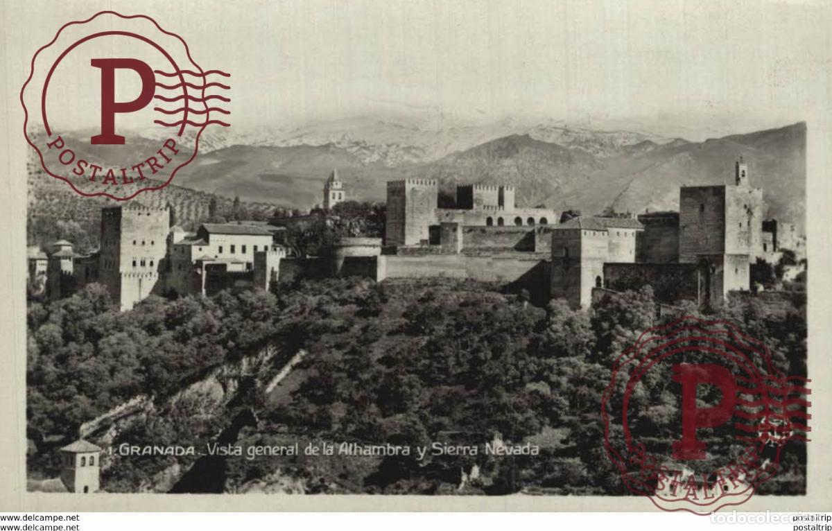 Cartes Postales: GRANADA. VISTA GENERAL DE LA ALHAMBRA Y SIERRA NEVADA