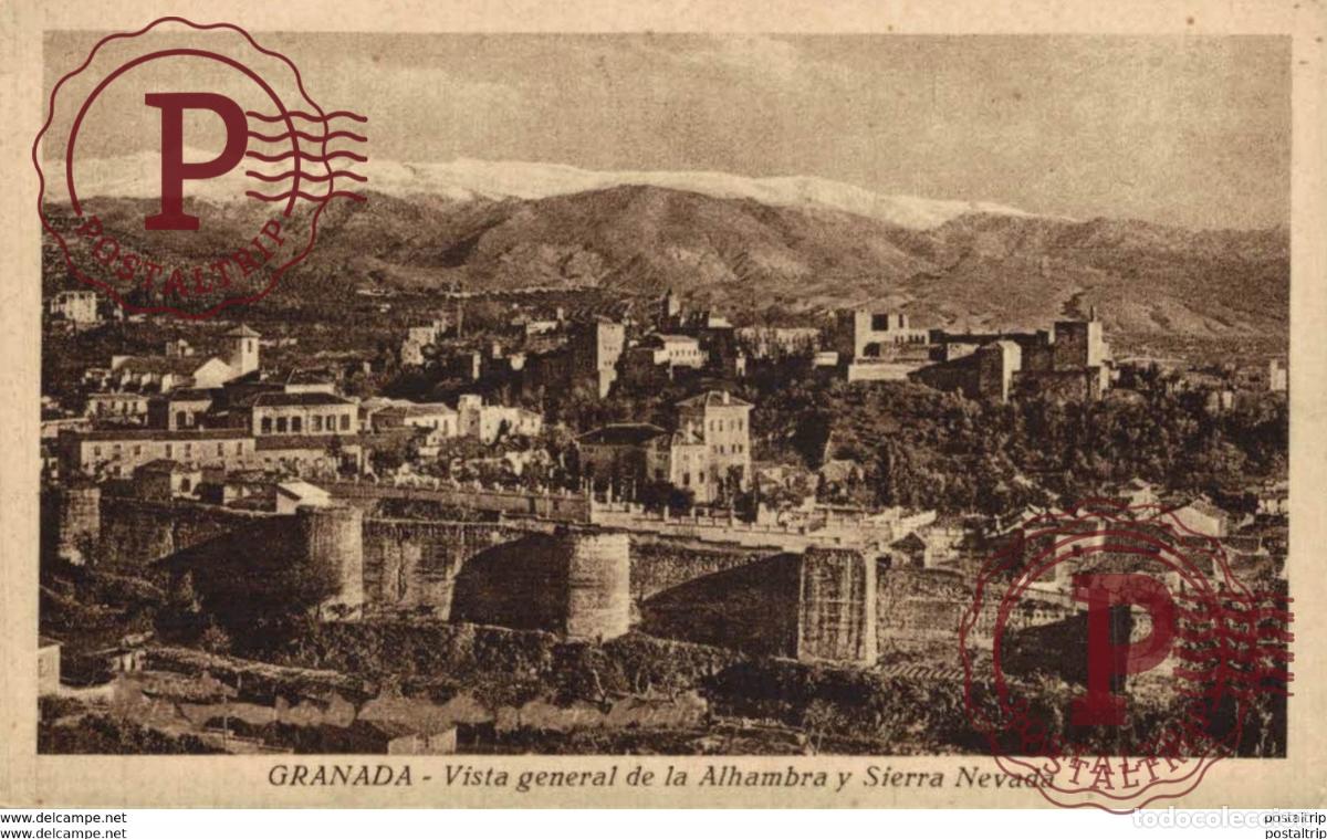 Cartes Postales: GRANADA. ALHAMBRA Y SIERRA NEVADA