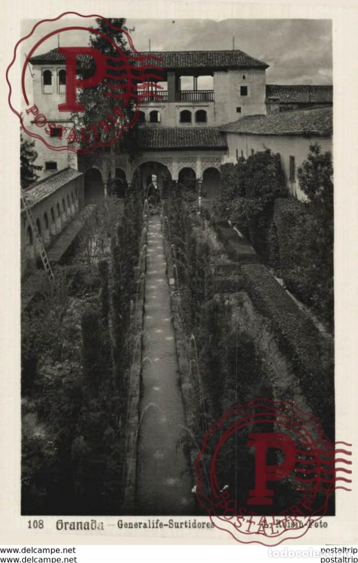 Cartes Postales: GRANADA. ALHAMBRA. GENERALIFE, SURTIDORES