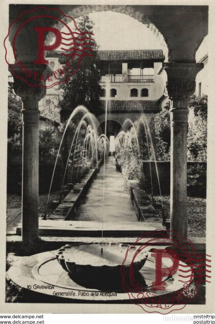 Cartes Postales: GRANADA. GENERALIFE. PATIO DE LA ACEQUIA