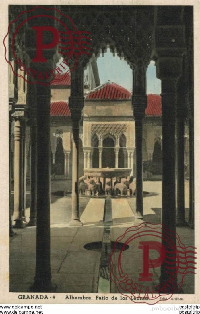 Postales: GRANADA. ALHAMBRA. PATIO DE LOS LEONES