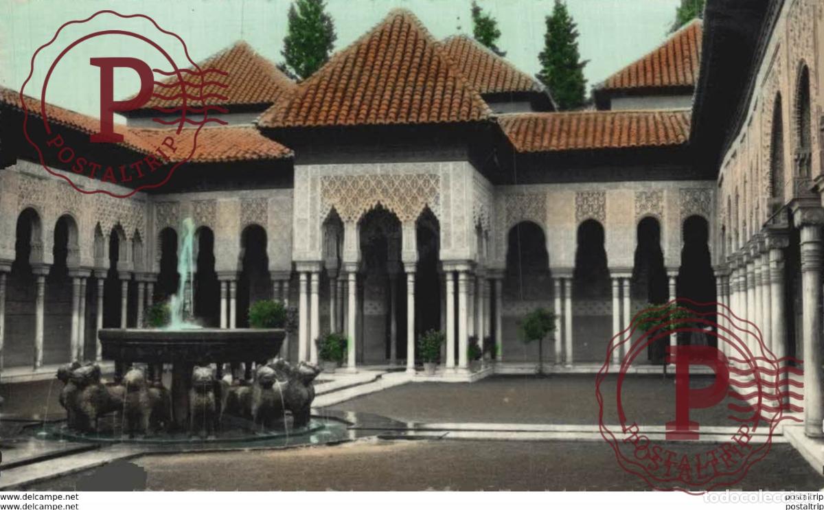 Postales: GRANADA. ALHAMBRA. PATIO DE LOS LEONES