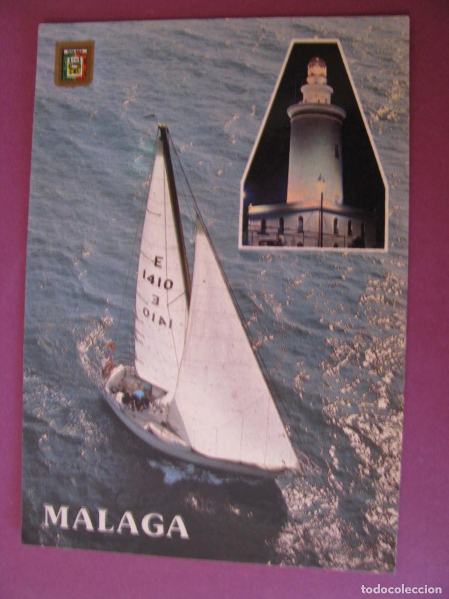 Postales: POSTAL DE MALAGA. LA FAROLA DE NOCHE. DOMINGUEZ 73
