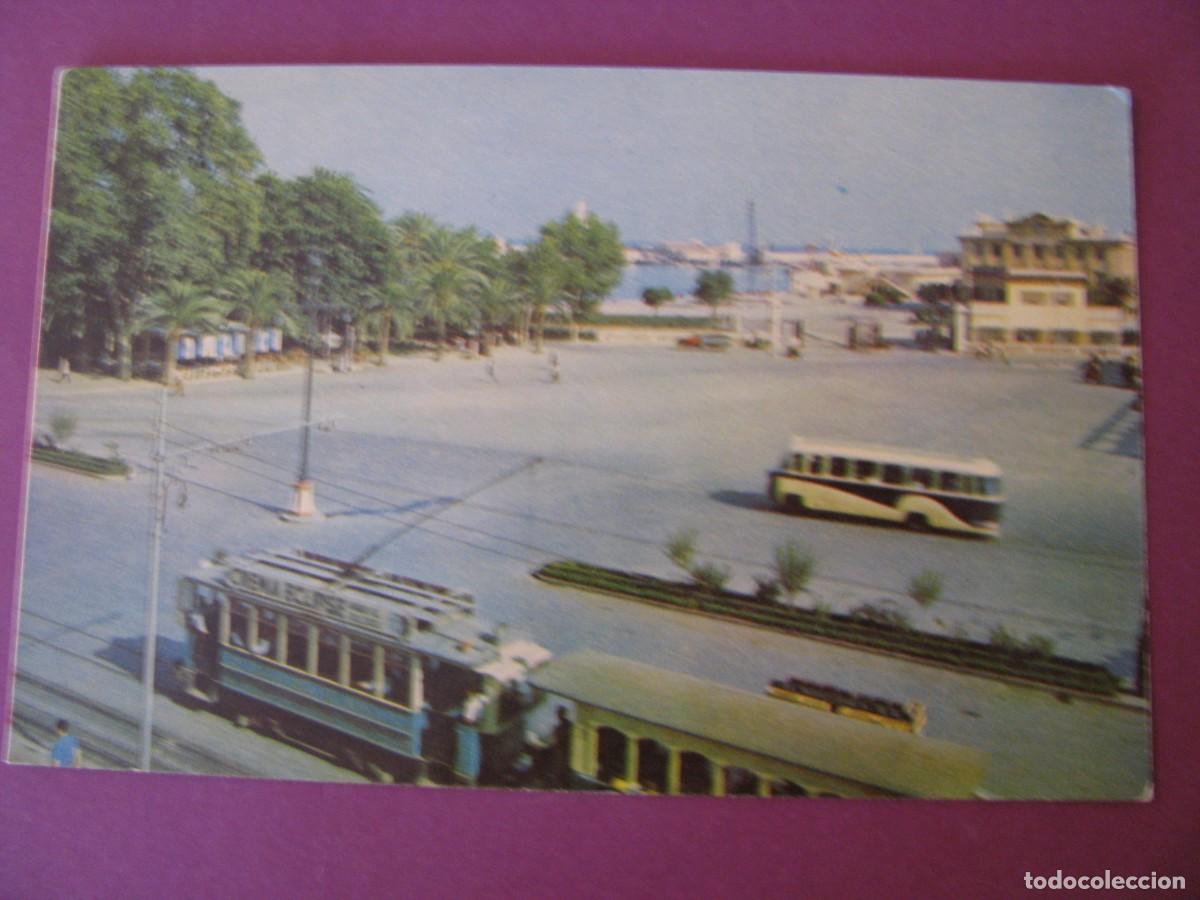 Postales: POSTAL DE MALAGA. PL. QUEIPO DE LLANO Y ENTRADA AL PUERTO. EXCLUSIVAS ALAMOS.