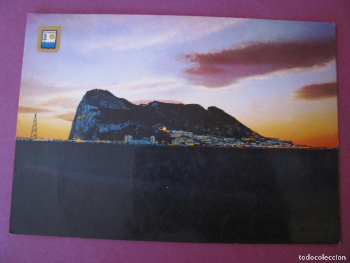 Postales: POSTAL DE COSTA DEL SOL. VISTA NOCTURNA DEL PE&Ntilde;ON DE GIBRALTAR. DOMINGUEZ 10