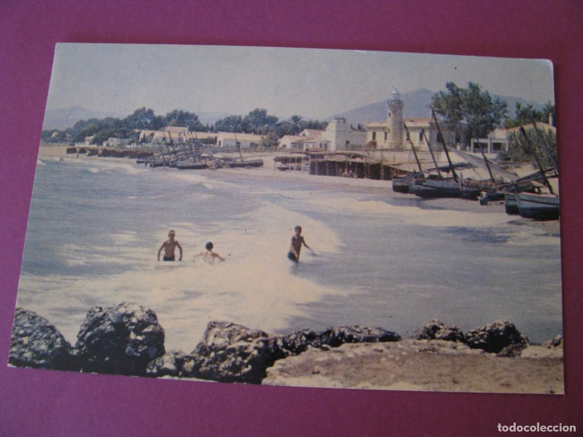 Postales: POSTAL DE MARBELLA. PLAYA PONIENTE Y FARO. EXCLUSIVAS ALAMOS.