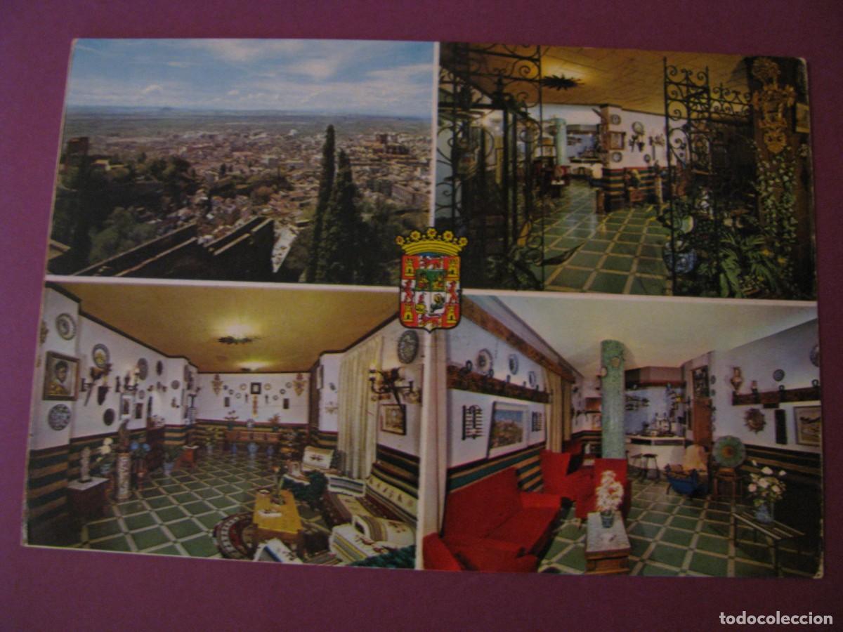 Postales: POSTAL DE GRANADA. HOSTAL Y GARAGE COLOMBIA. ZERKOWITZ. ESCRITA
