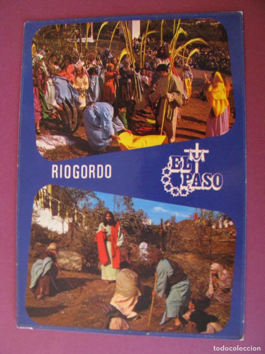 Postales: POSTAL DE RIOGORDO. EL PASO, ENTRADA EN JERUSALEN Y HUERTO DE LOS OLIVOS. SOM CEREZO.