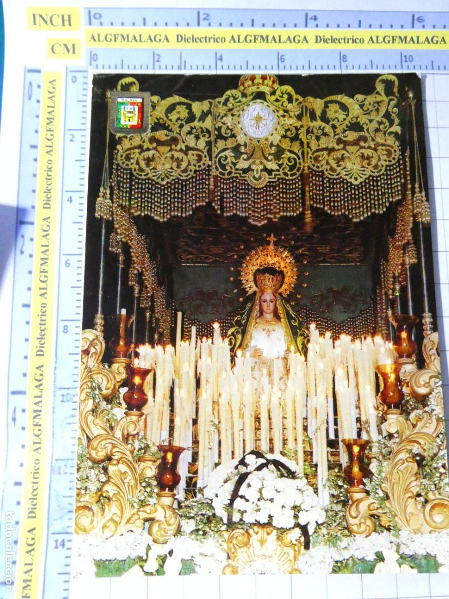Postales: POSTAL DE M&Aacute;LAGA RELIGIOSA SEMANA SANTA. A&Ntilde;O 1964. VIRGEN DE GRACIA Y ESPERANZA 145 ESCUDO ORO. 2494