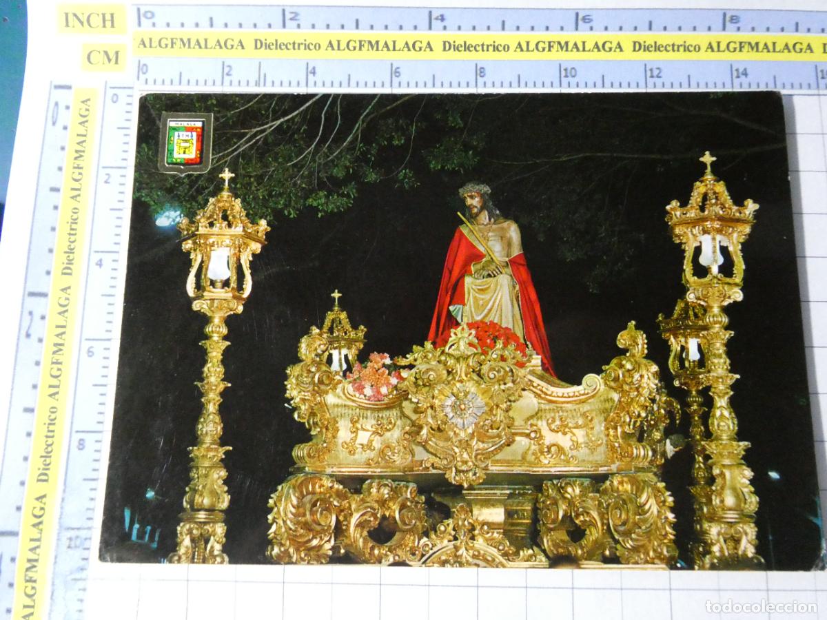 Postales: POSTAL DE M&Aacute;LAGA RELIGIOSA SEMANA SANTA. A&Ntilde;O 1964. CRISTO CORONADO DE ESPINAS 137 ESCUDO ORO. 2495