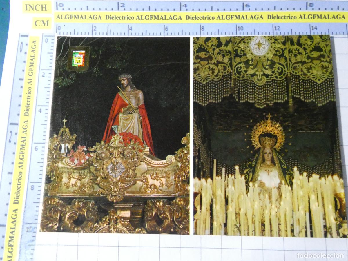 Postales: POSTAL DE M&Aacute;LAGA RELIGIOSA SEMANA SANTA. A&Ntilde;O 1979 CRISTO CORONADO ESPINAS 14 ESCUDO ORO. 2496