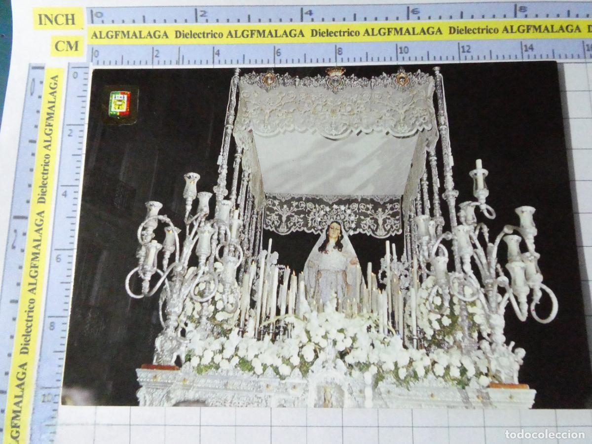 Postales: POSTAL DE M&Aacute;LAGA RELIGIOSA SEMANA SANTA. A&Ntilde;O 1975. MAR&Iacute;A SANT&Iacute;SIMA DEL ROC&Iacute;O 35 ESCUDO ORO. 2500