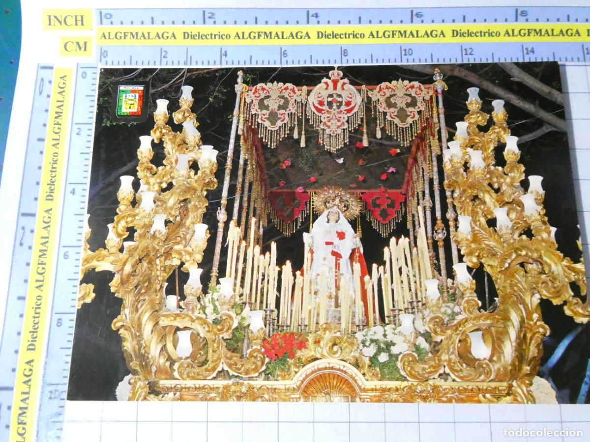 Postales: POSTAL DE M&Aacute;LAGA RELIGIOSA SEMANA SANTA. A&Ntilde;O 1963. AMARGURA ZAMARRILLA 82 ESCUDO ORO. 2503